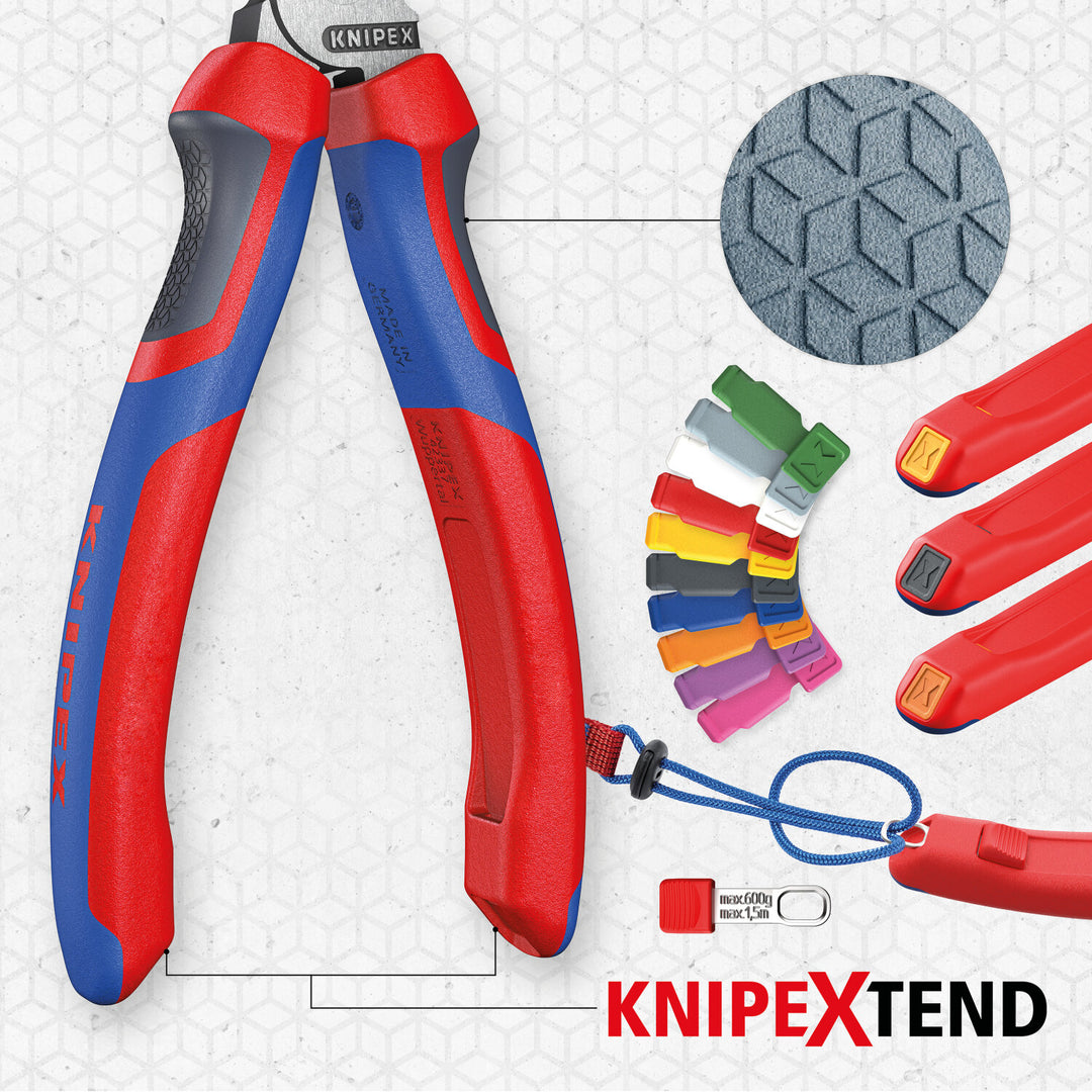 Knipex 25 25 160 KnipeXtend Long Nose 45° Angled Pliers with Cutter, 6 1/4"
