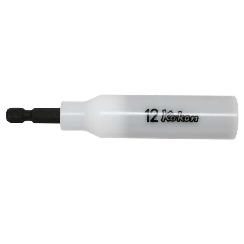 Ko-Ken 115G.100-12FR 1/4 Inch Hex Dr. Nut Setter with Plastic Protector 12 mm 6 point Length 100 mm Slide Magnet Turnable POM cover