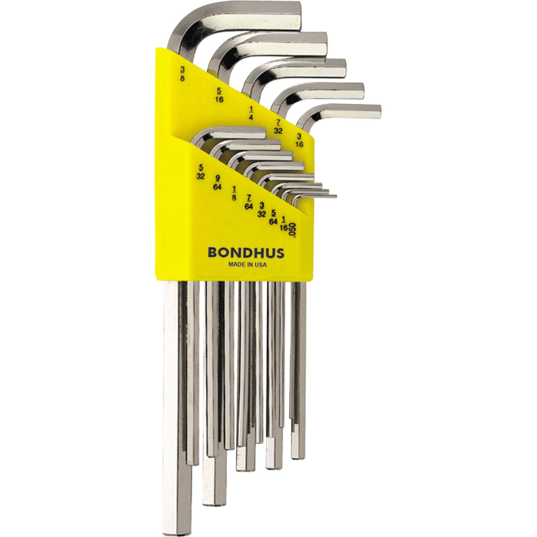Bondhus 16292 Set 7 BriteGuard Plated Hex Short L-Wrenches Short 1.5 - 6mm