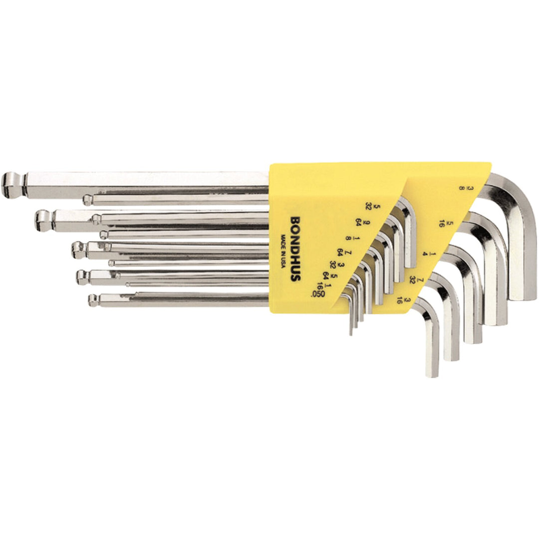 Bondhus 17046 Set 6 BriteGuard Plated Ball End L-Wrenches 1.5-5mm