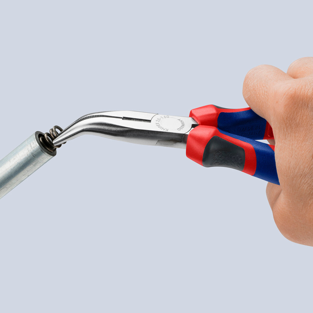 Knipex 25 25 160 KnipeXtend Long Nose 45° Angled Pliers with Cutter, 6 1/4"