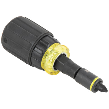 Klein Tools 32561HDRT KNECT 7-in-1 Ratcheting Impact-Rated Stubby Screwdriver & Nut Driver