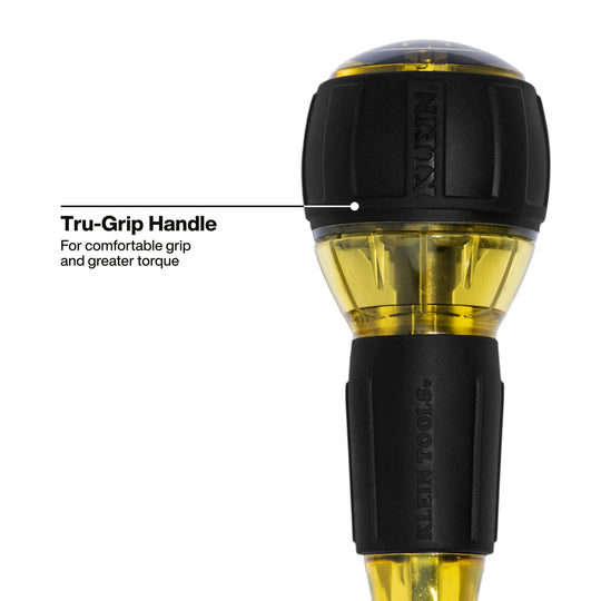 Klein Tools 32961A 8-in-1 Tru-Grip Screwdriver with Stubby