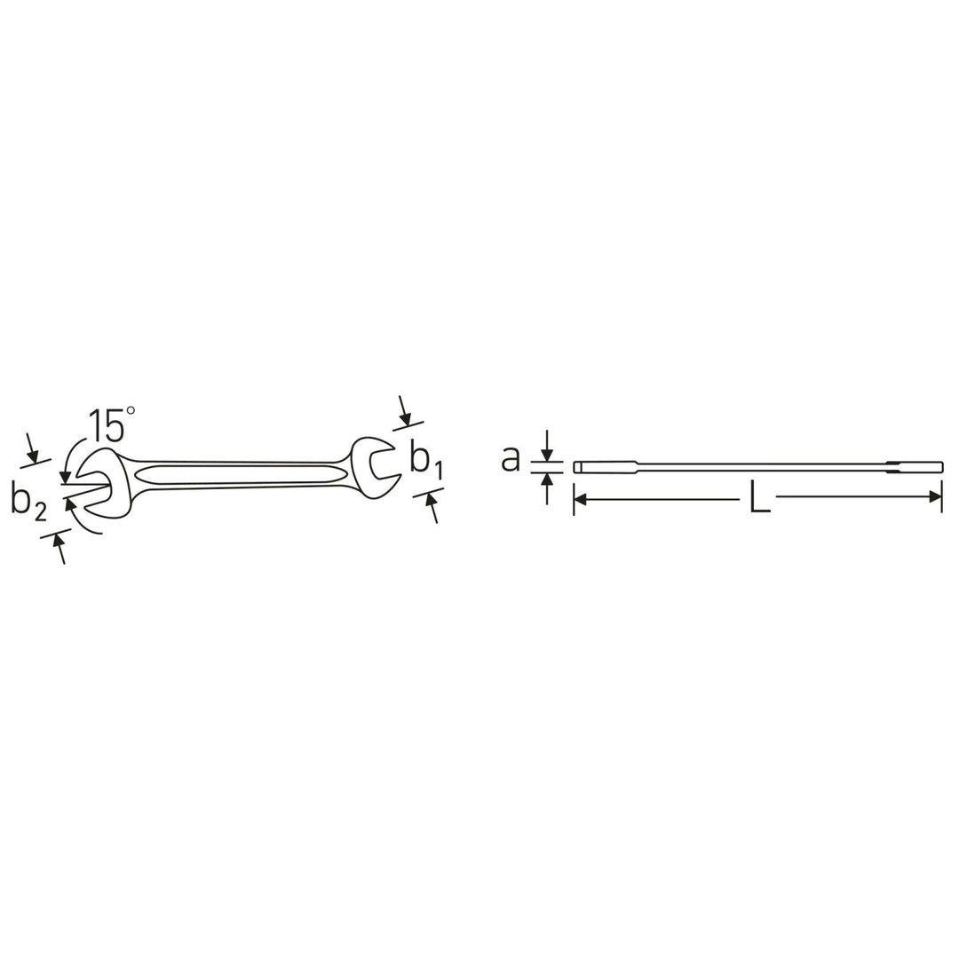 Stahlwille 96400304 10/5 Double Open Ended Spanner Set, Metric