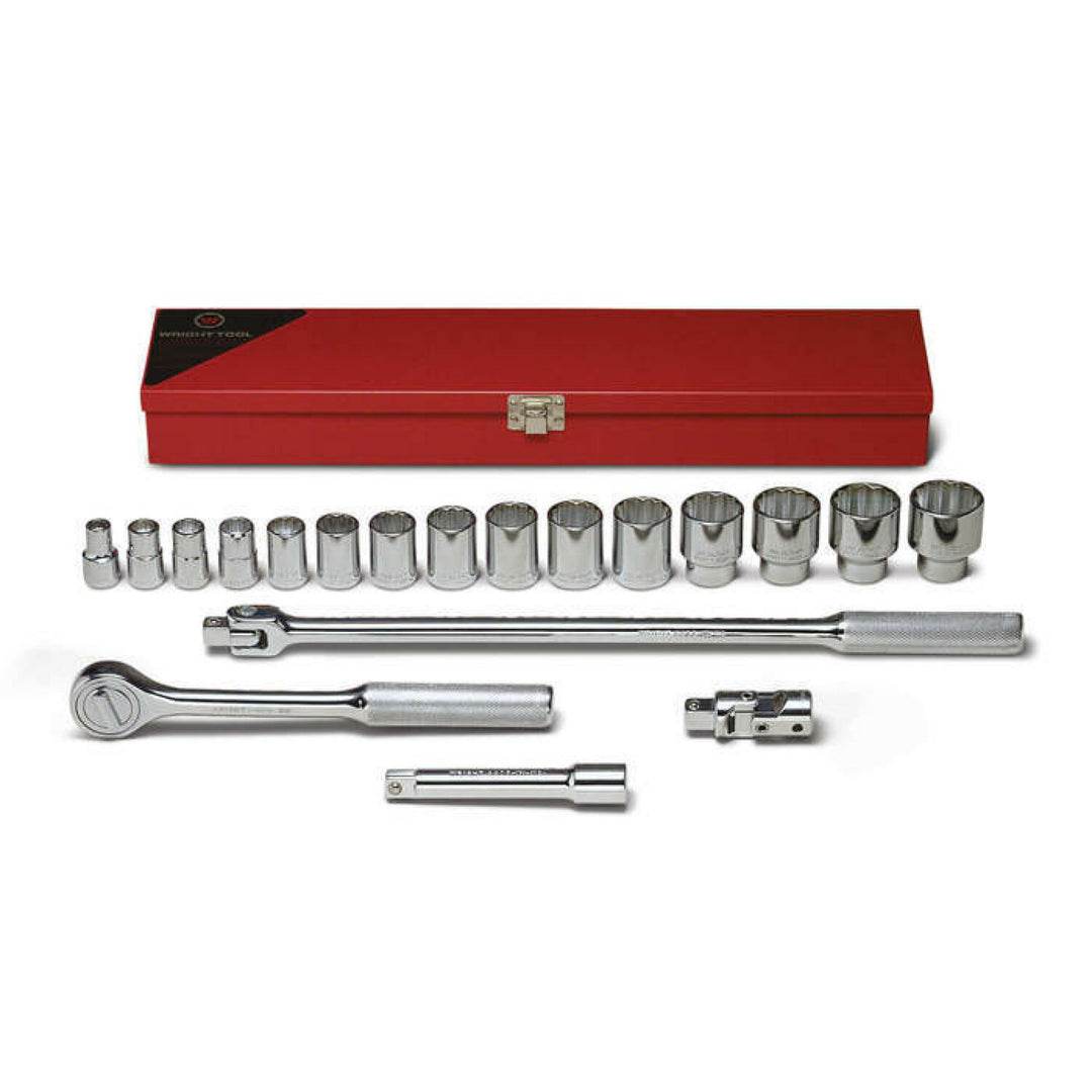 Wright Tool 422 12-Point Standard Socket Set 19-Piece