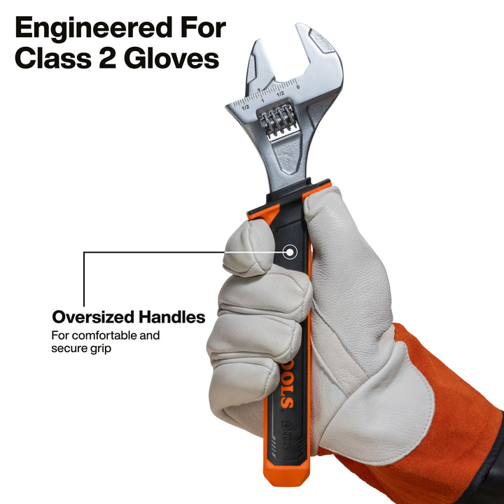 Klein Tools 47130INS Insulated Adjustable Wrench, 12-Inch
