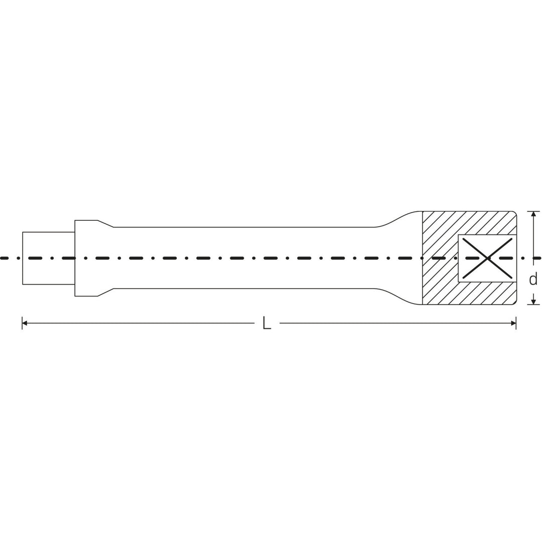 Stahlwille 15010002 559 Extension, 3/4" - 400 mm OAL