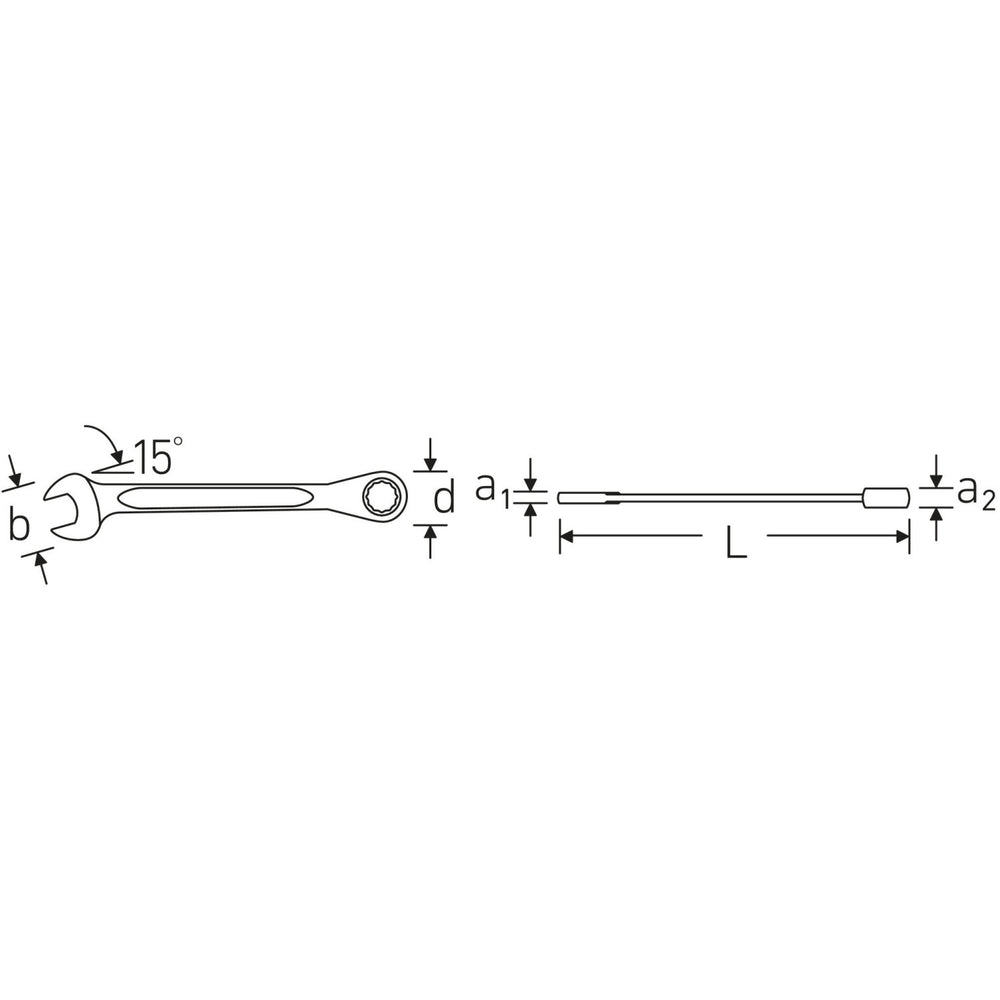 Stahlwille 96401715 Combination ratcheting wrench set