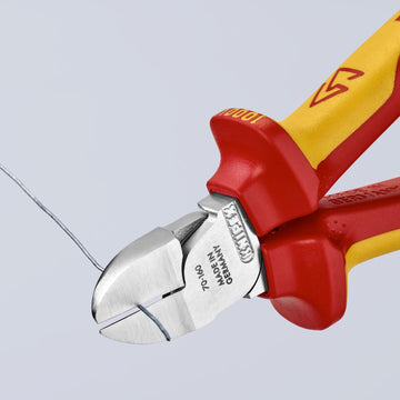 Knipex 70 26 160 6 1/4" Diagonal Cutters-1000V Insulated