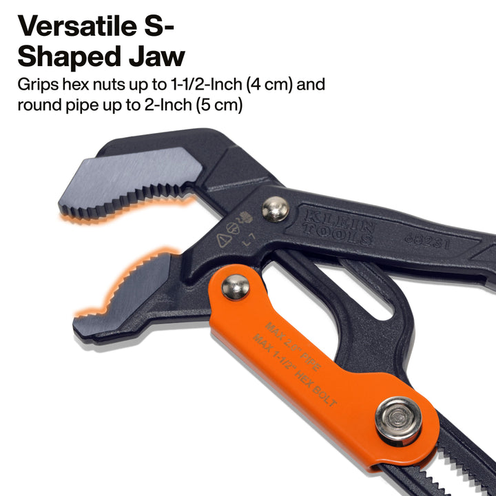 Klein Tools 68231 Quick-Adjust S-Jaw Pipe Wrench, 17-Inch