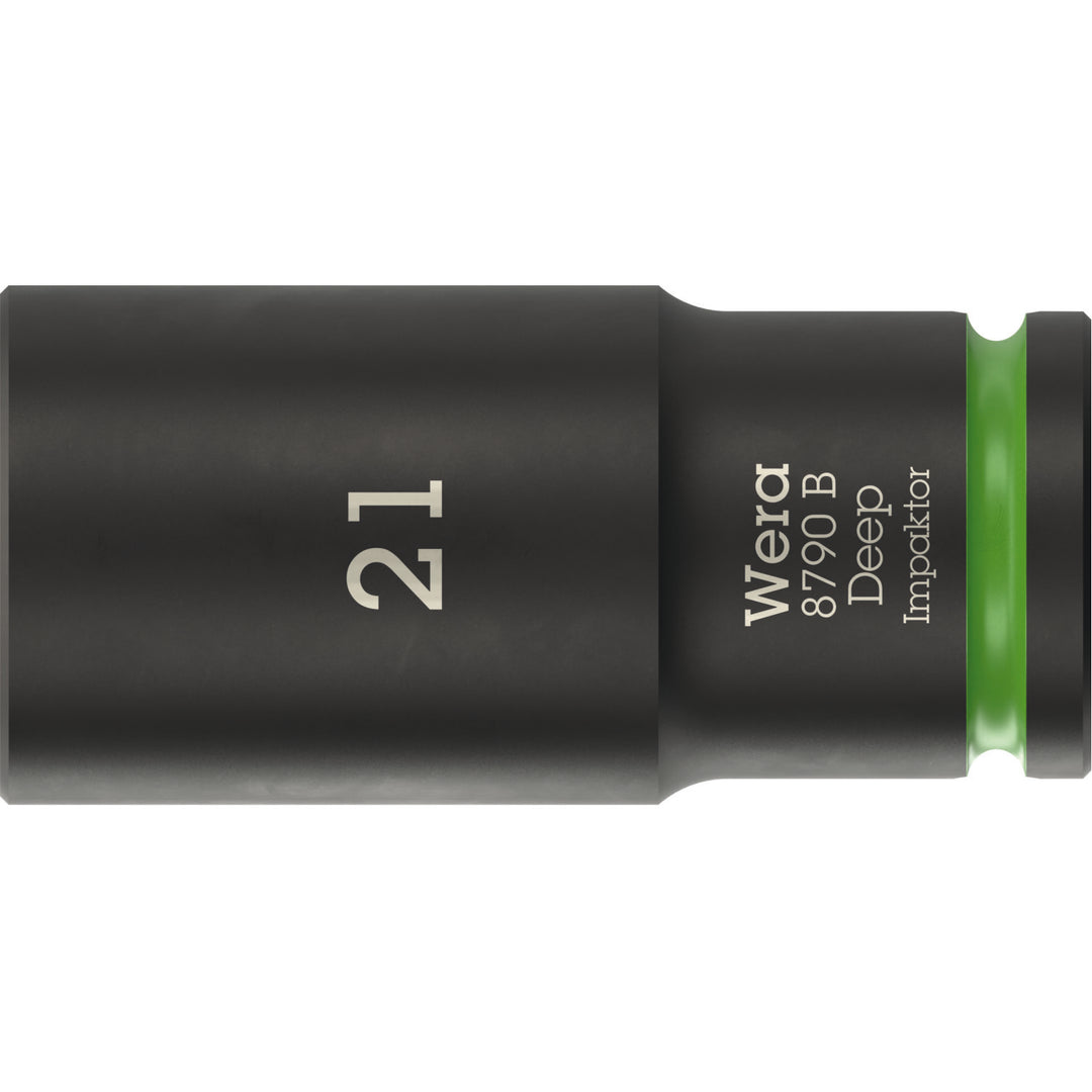 Wera 8790 B Impaktor Deep Socket with 3/8" drive, 21 mm