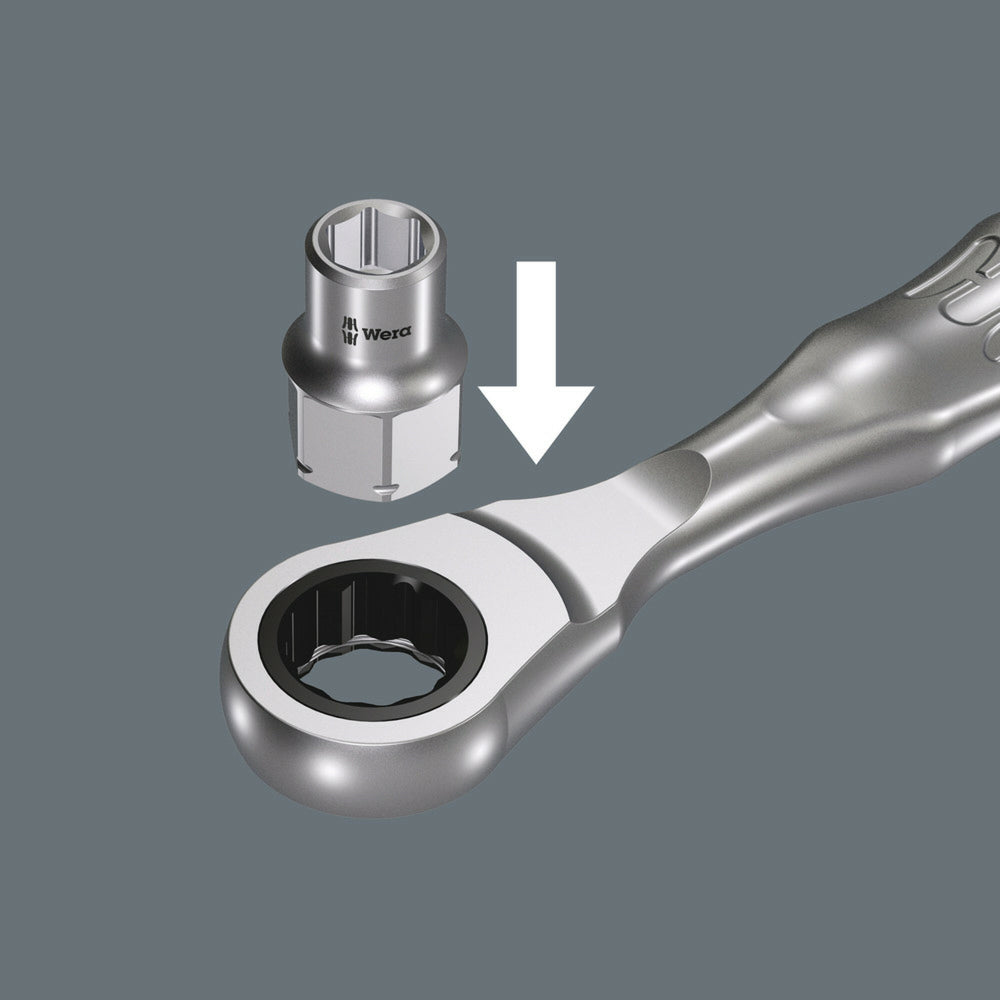 Wera 8790 FA Zyklop socket with 1/4" and Hexagon 11 drive, 8 mm