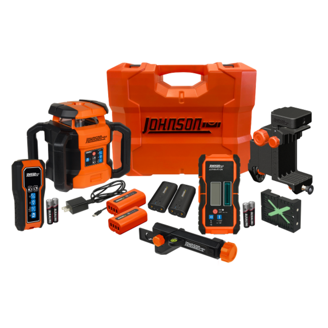 Johnson JRT300-GNHV-K GreenBrite Dual Slope Rotary Laser Kit