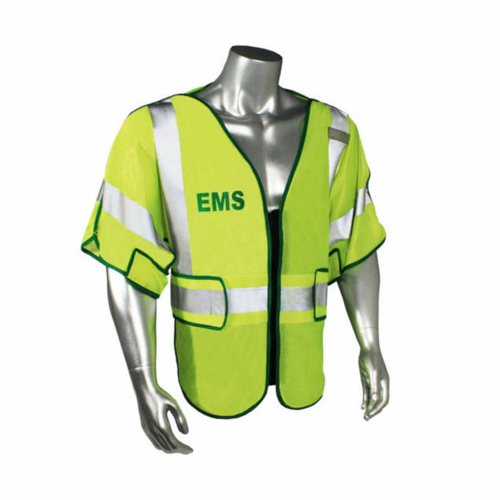 Radwear USA LHV-PS3-DSZR Class 3 Safety Vest - EMS - Green Trim - Green