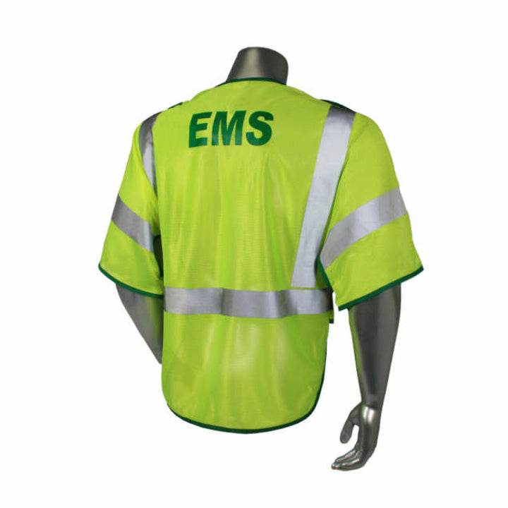Radwear USA LHV-PS3-DSZR Class 3 Safety Vest - EMS - Green Trim - Green