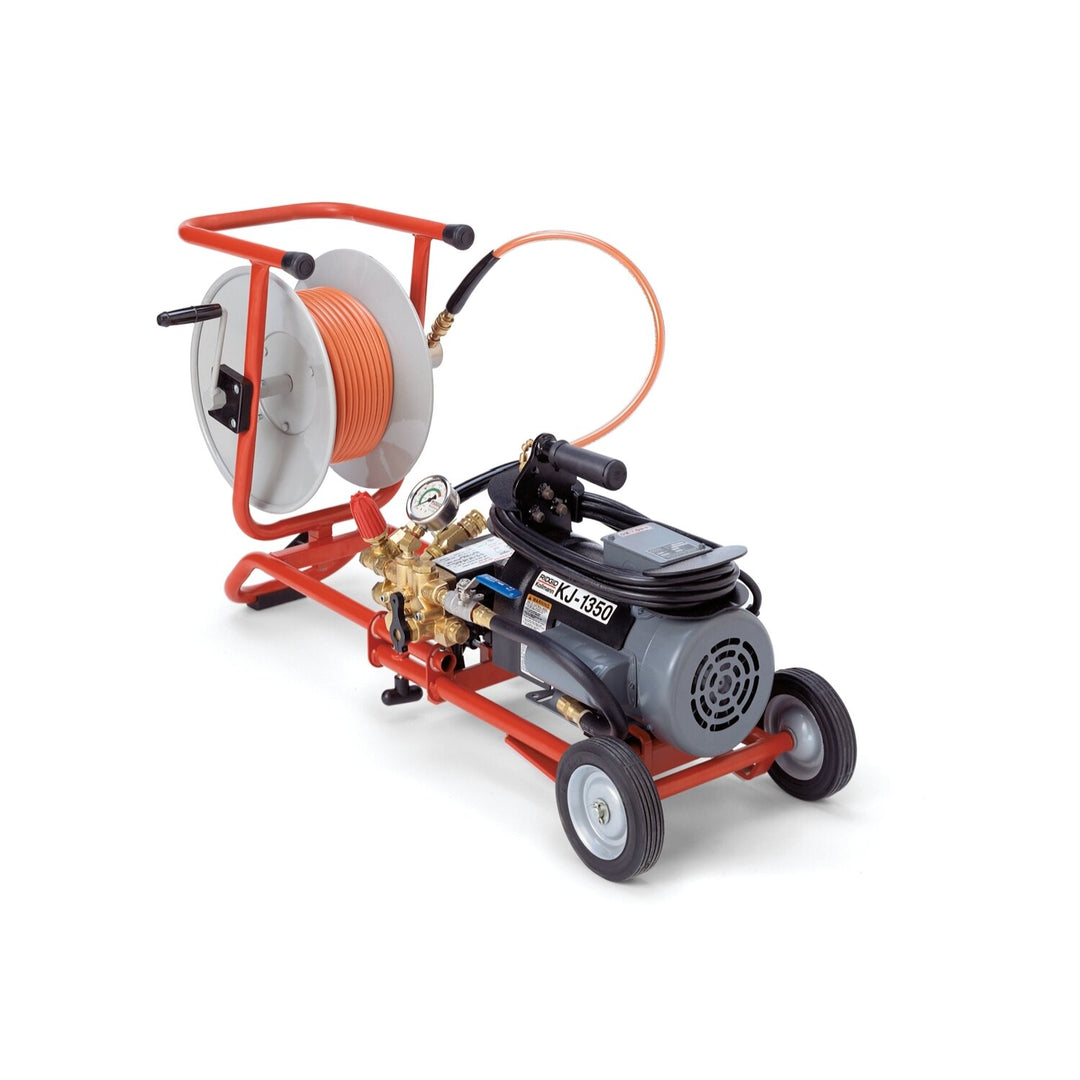 Ridgid 62587 KJ-1350 Standard Jetter with Pulse: H-21, H-22, and H-24 1/8" NPT Nozzles, 25' x 1/8" (7.6 m x 3.2 mm) Sink Trap Hose, Nylon Storage Bag, Nozzle Cleaning Tool