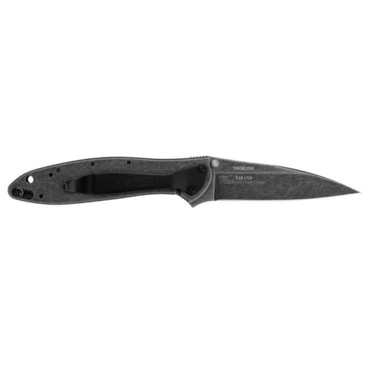 Kershaw 1660BLKW Leek - BlackWash