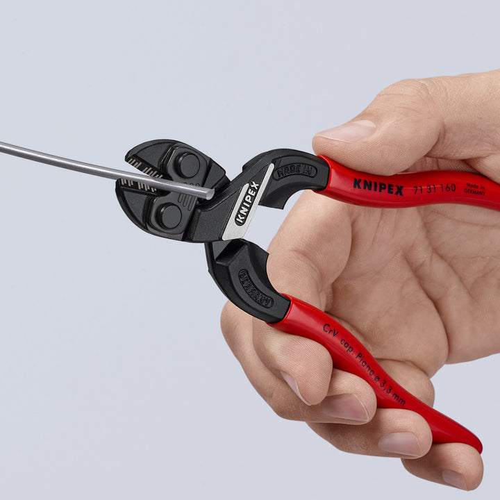 Knipex 71 31 160 6 1/4" CoBolt® S Compact Bolt Cutters-Notched Blade