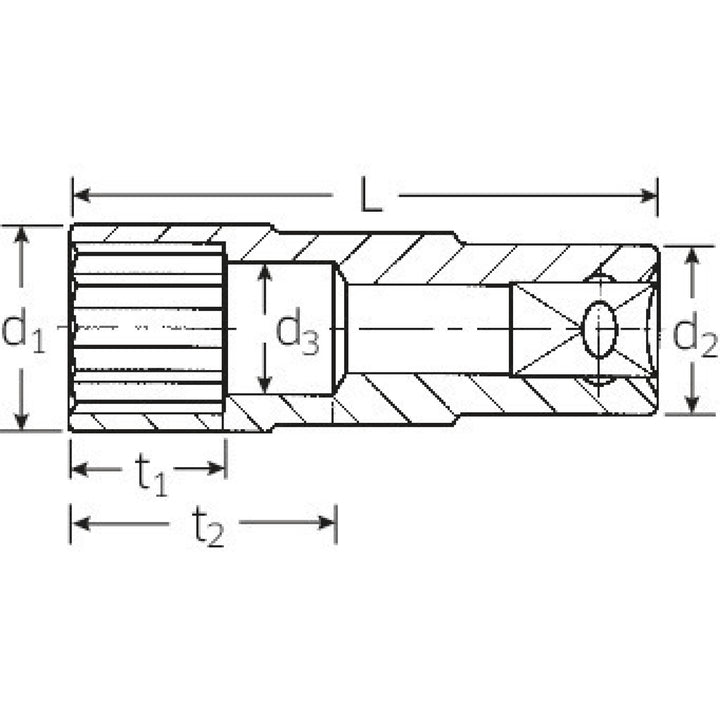 Stahlwille 03421041 1/2" SOCKET 25/32"