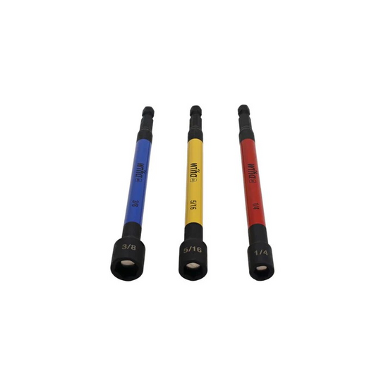 Wiha Tools 70495 Color Coded Magnetic Nut Setter SAE Set, 3 Pc.