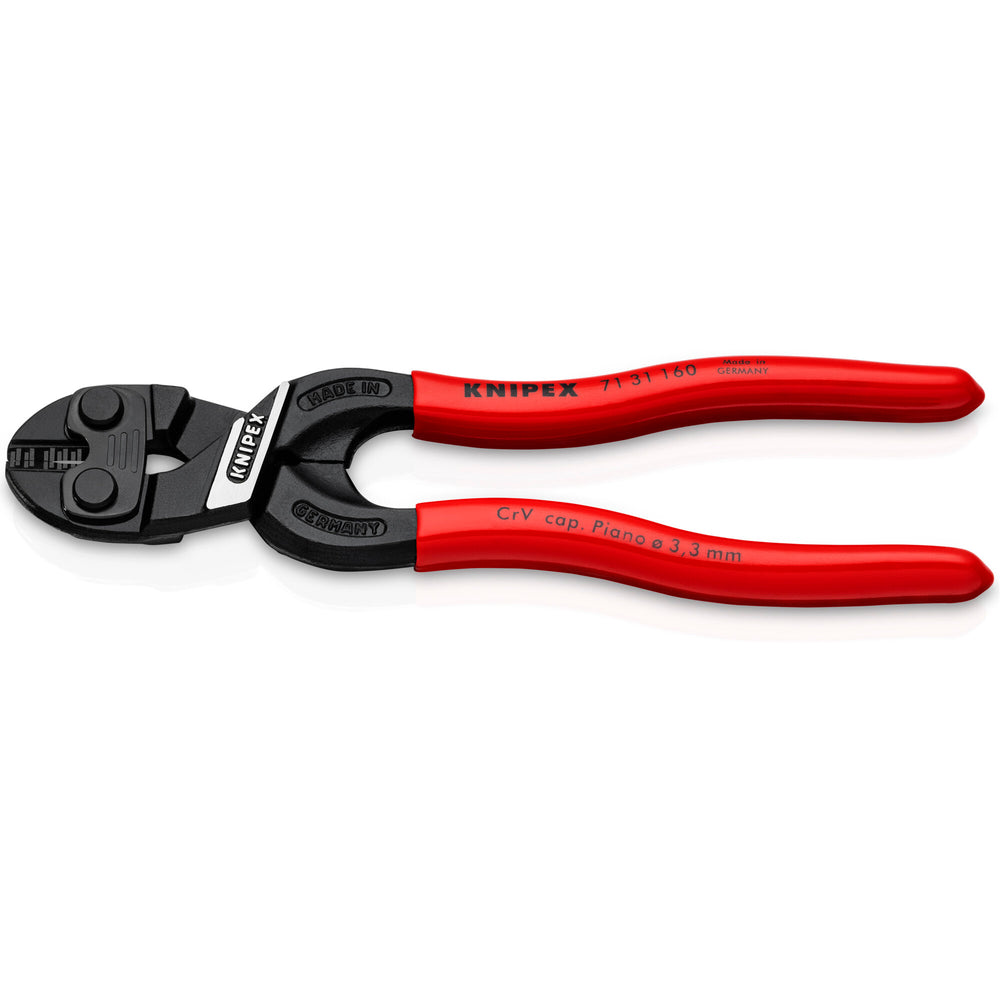 Knipex 71 31 160 6 1/4" CoBolt® S Compact Bolt Cutters-Notched Blade