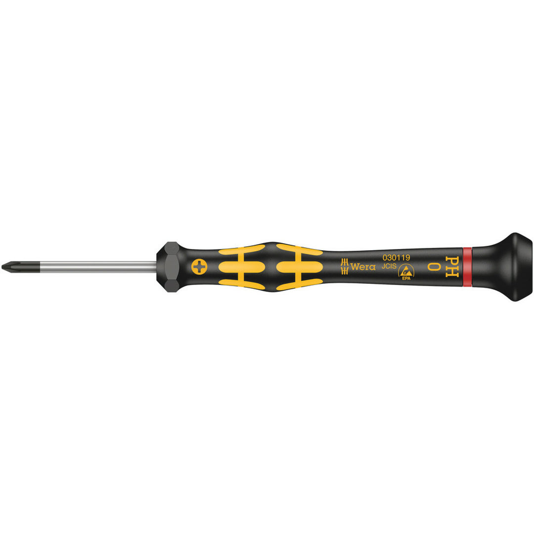 Wera 1550 PH ESD Kraftform Micro screwdriver for Phillips screws, PH 000 x 40 mm