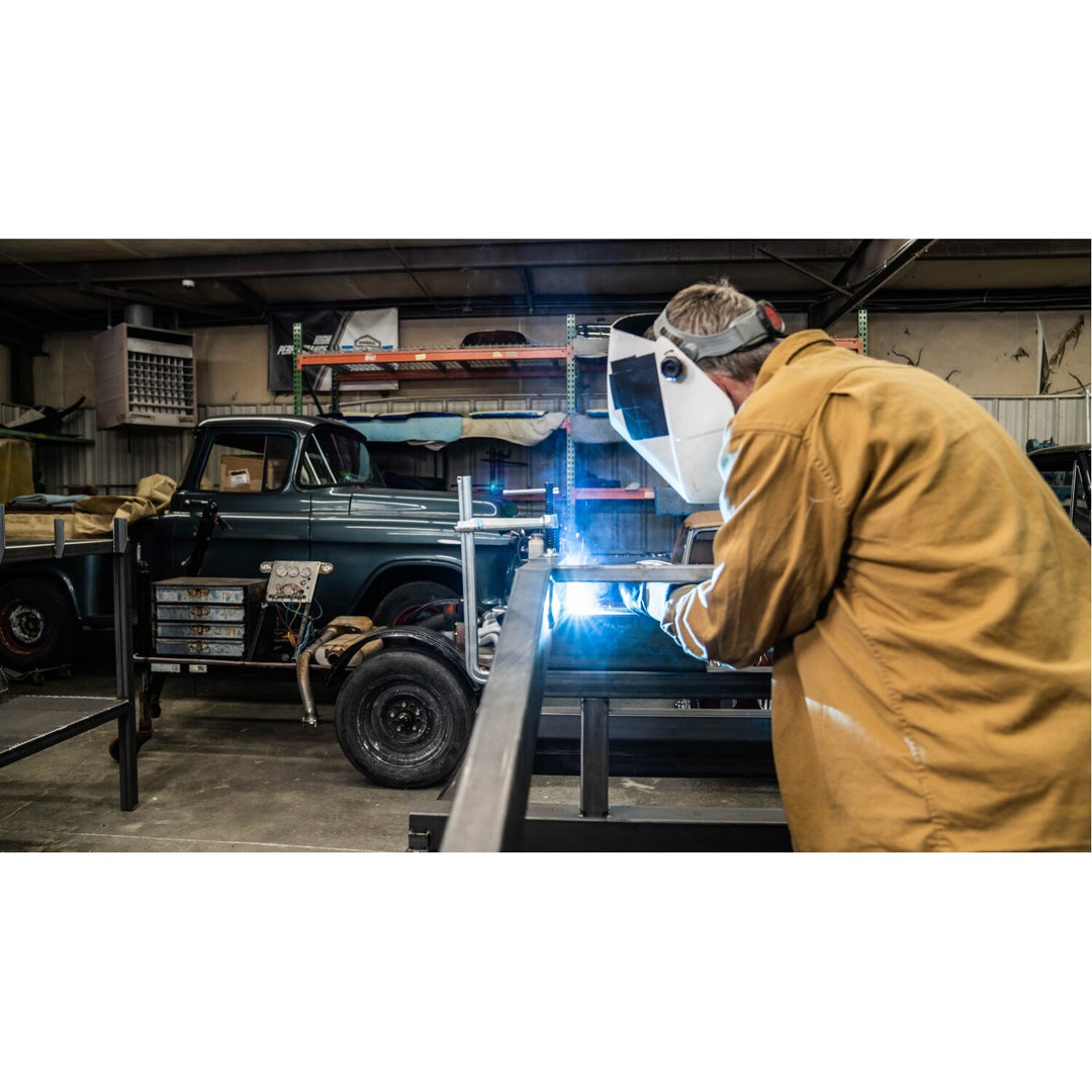 Bessey GS16K Clamp, welding, F-style, crimped on swivel pad, 6 In. x 3.125 In., 550 lb
