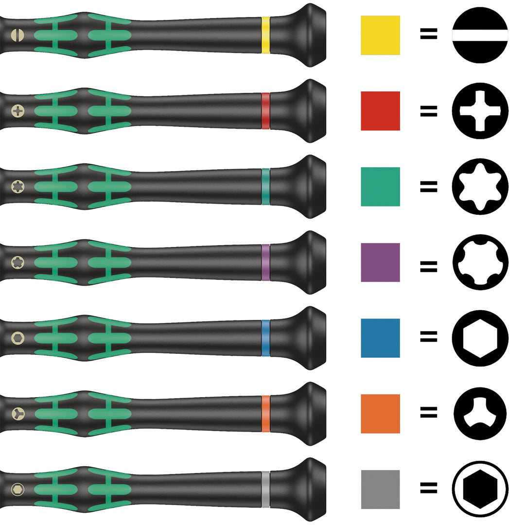Wera 2052 Ball end hexagon screwdriver for electronic applications, 1.3 x 60 mm