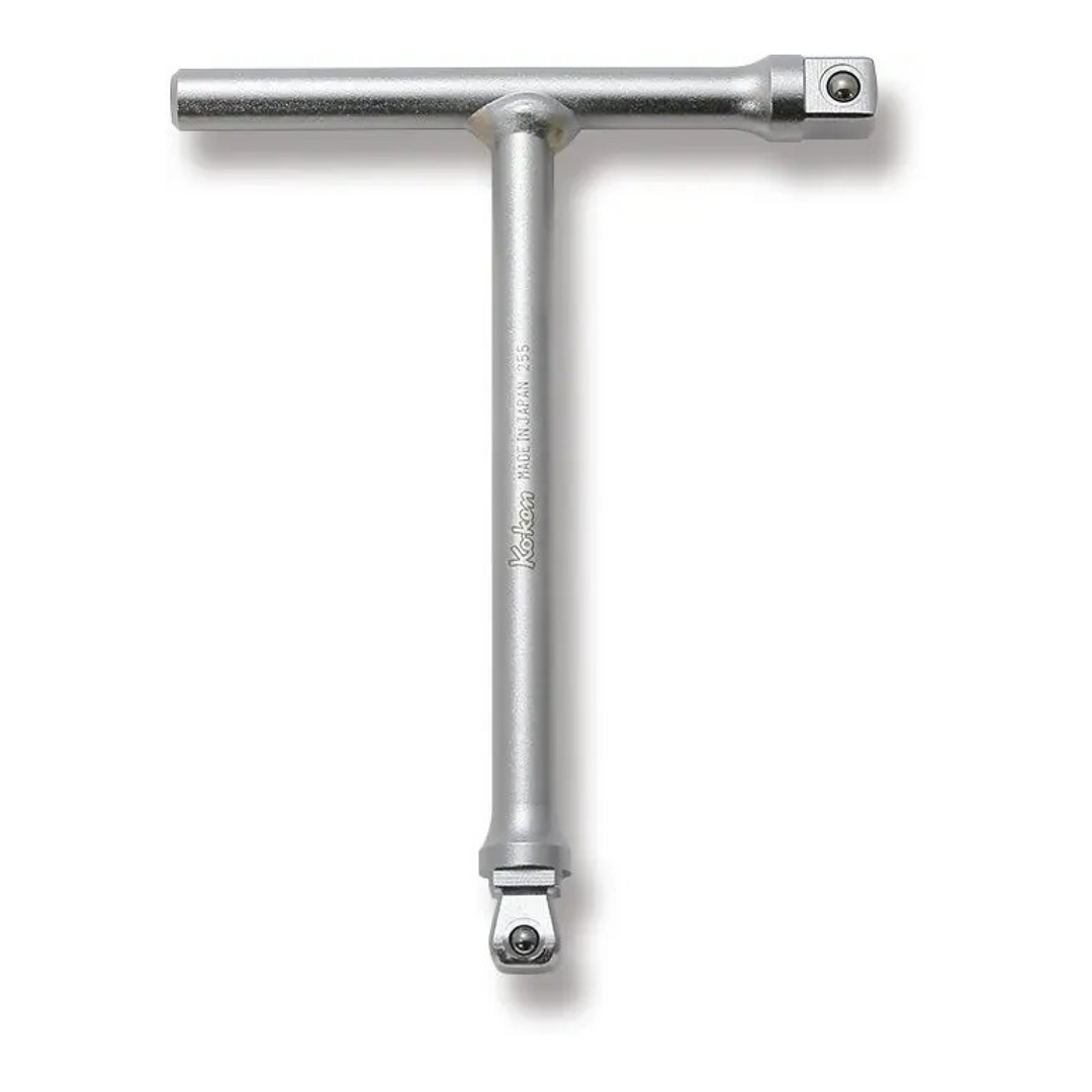 Ko-Ken 3716WC 3/8" Q. Drive T-Handle with Multi-Function Wobble-Fix and Standard Square