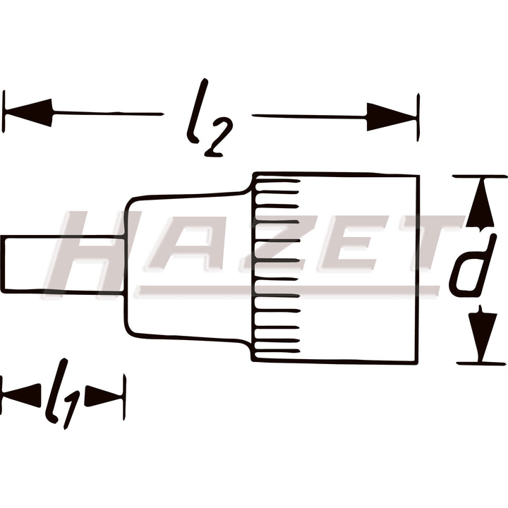 Hazet 8501-6 Hex TiN Screwdriver Socket, 6 mm, 1/4"
