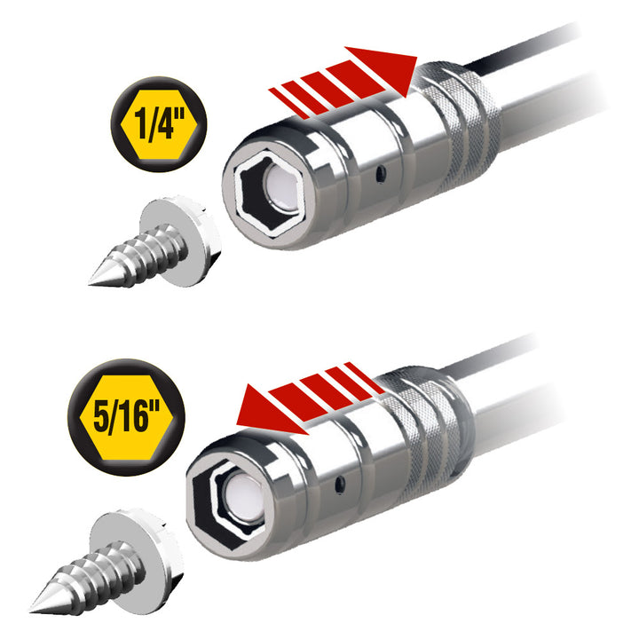 Klein Tools 65131 2-in-1 Nut Driver, Hex Head Slide Drive™, 1-1/2-Inch