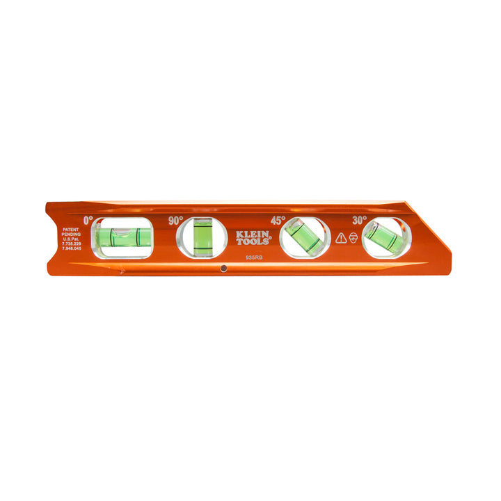 Klein Tools 935RB Torpedo Billet High-Viz Level with Rare Earth Magnet and Tapered Nose