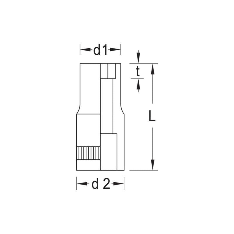 Gedore 6193880 Socket 1/4" TORX® E4