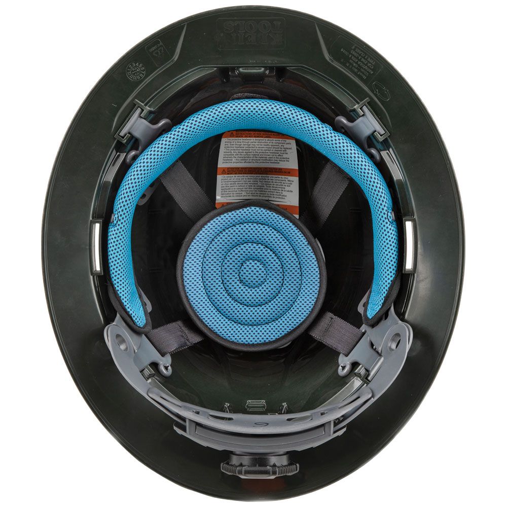 Klein Tools 60346 Hard Hat, Premium KARBN™, Non-Vented Full Brim, Class E with Headlamp