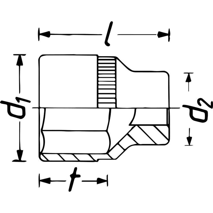 Hazet 850-E6 Socket, 6.3mm (1/4") Square Drive, TORX® E6