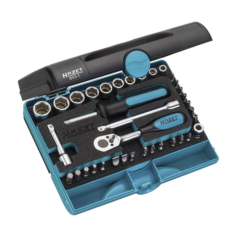 Hazet 853-1 1/4" 36 Pc Metric Socket and Bit Set