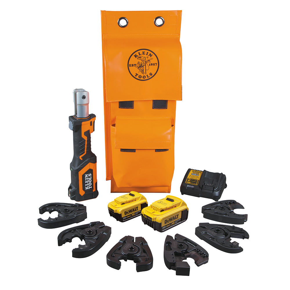 Klein Tools BAT207T144H Battery-Operated Cutter/Crimper Kit, 4 Ah