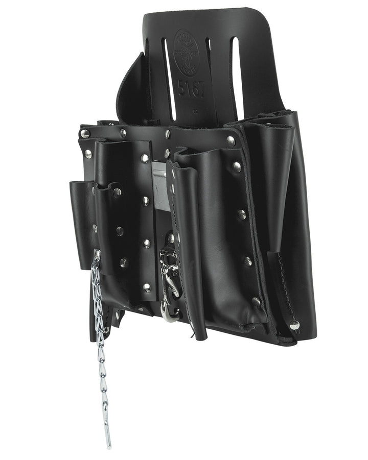 Klein Tools 5167 Leather Tool Pouch, 11-Pocket