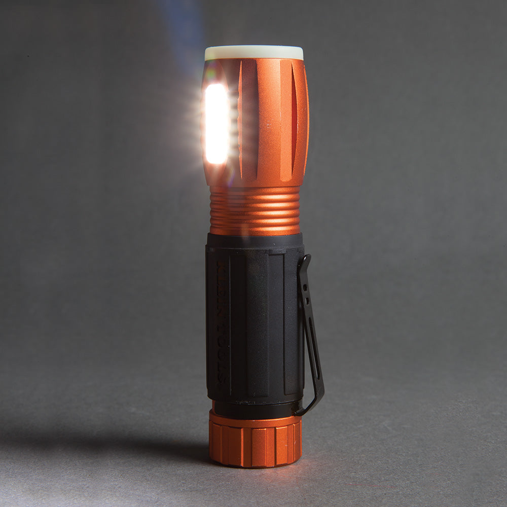 Klein Tools 56028 LED 235 Lumen Flashlight and 100 Lumen Work Light, Durable Waterproof, Hands-free Magnetic
