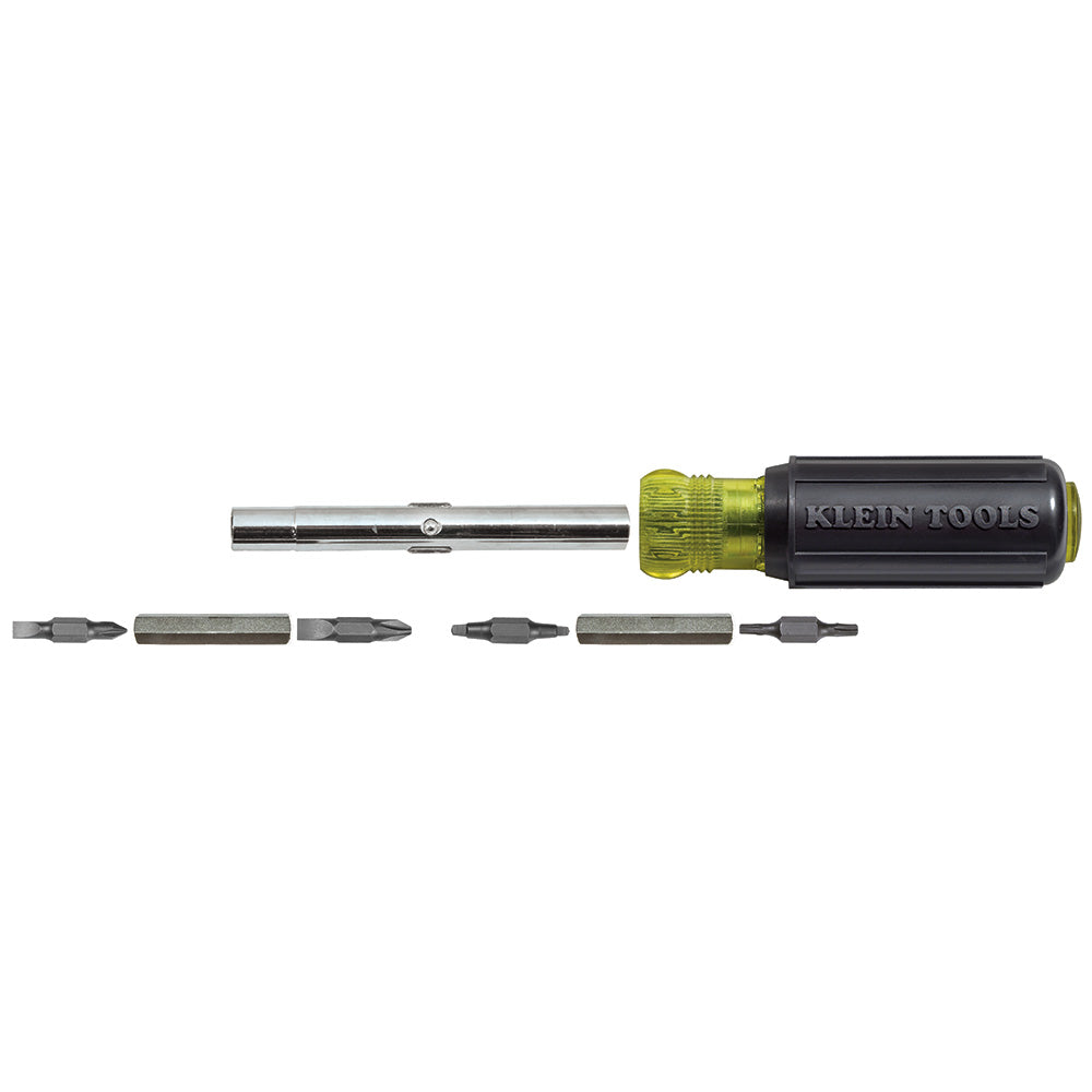 Klein Tools 32500 Screwdriver and Nut Driver 11-in-1 Multi Tool Industrial Cushion Grip Handle