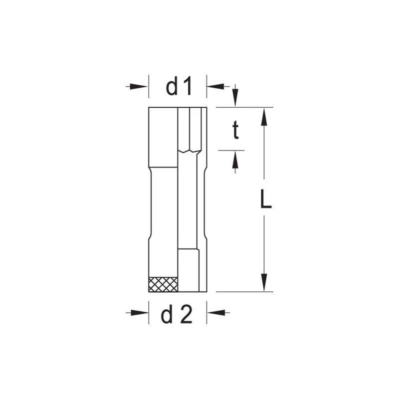 Gedore 1718835 Socket 1/2", long 19 mm