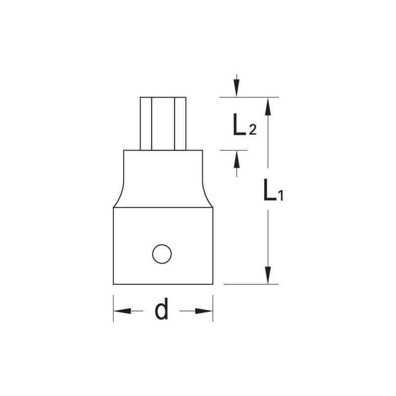 Gedore 6176010 Screwdriver Bit Socket 1/4" Drive Hex 3 mm